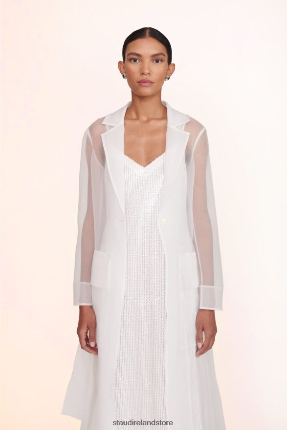 Women Bridal White STAUD ASHLEY DRESS H8RLPJ1042