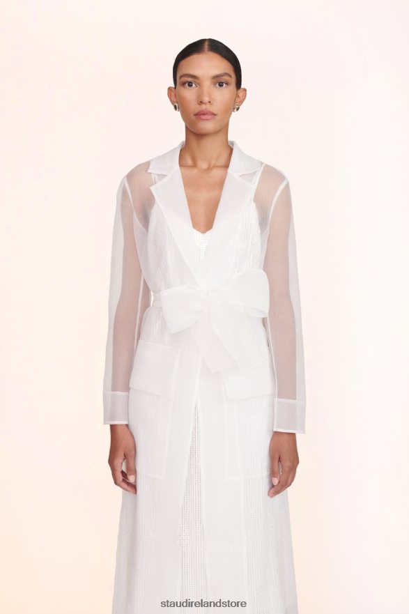Women Bridal White STAUD ASHLEY DRESS H8RLPJ1042