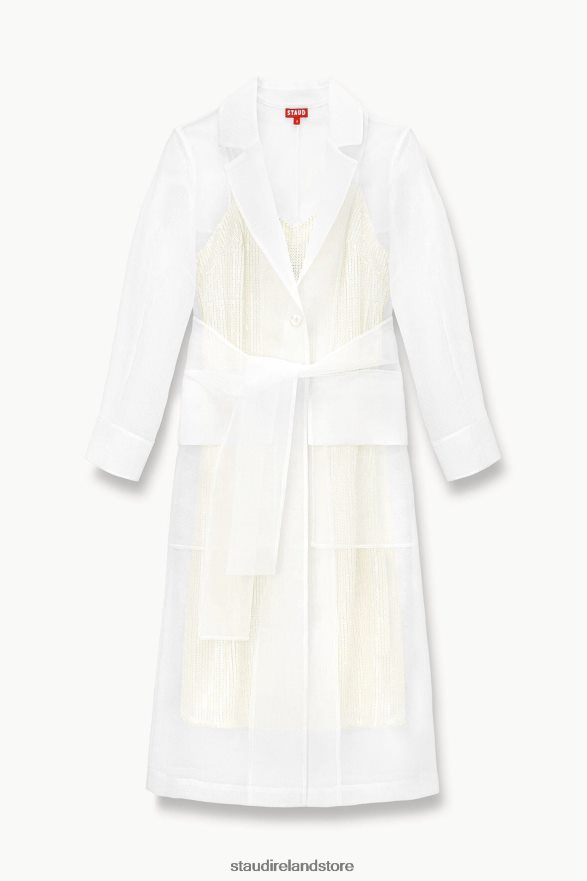 Women Bridal White STAUD ASHLEY DRESS H8RLPJ1042