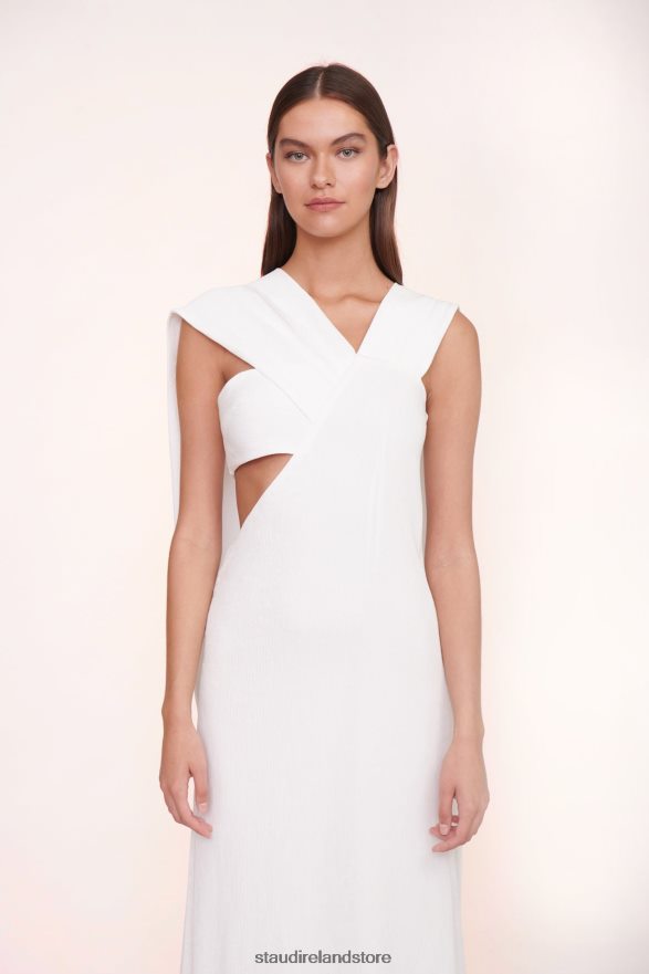 Women Bridal White STAUD TITANIUM DRESS H8RLPJ1050