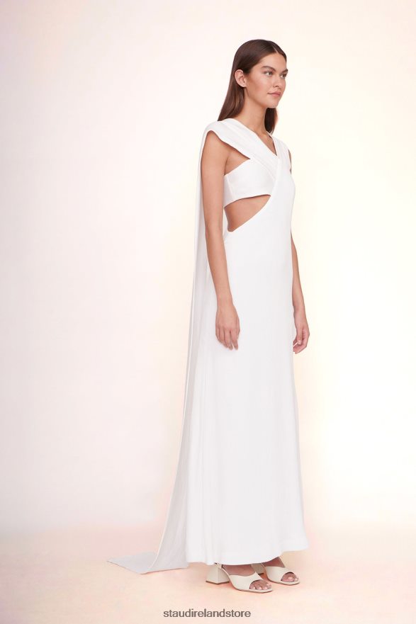 Women Bridal White STAUD TITANIUM DRESS H8RLPJ1050