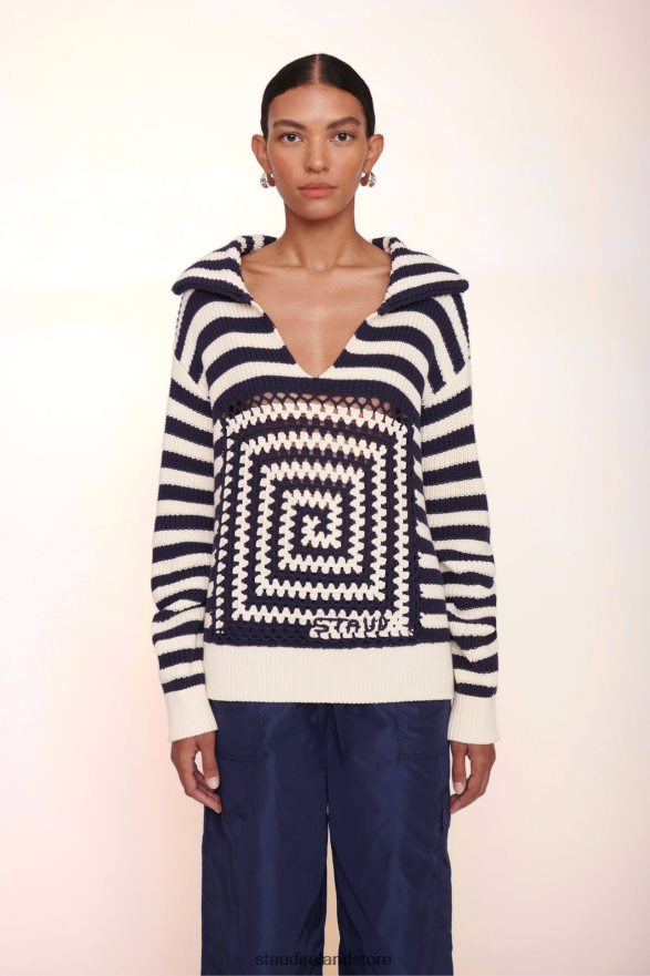 Women Clothing Acid Cobalt STAUD ALLOY SWEATER H8RLPJ603