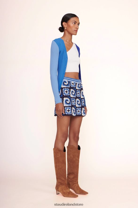Women Clothing Acid Cobalt STAUD BRAZING SKIRT H8RLPJ503