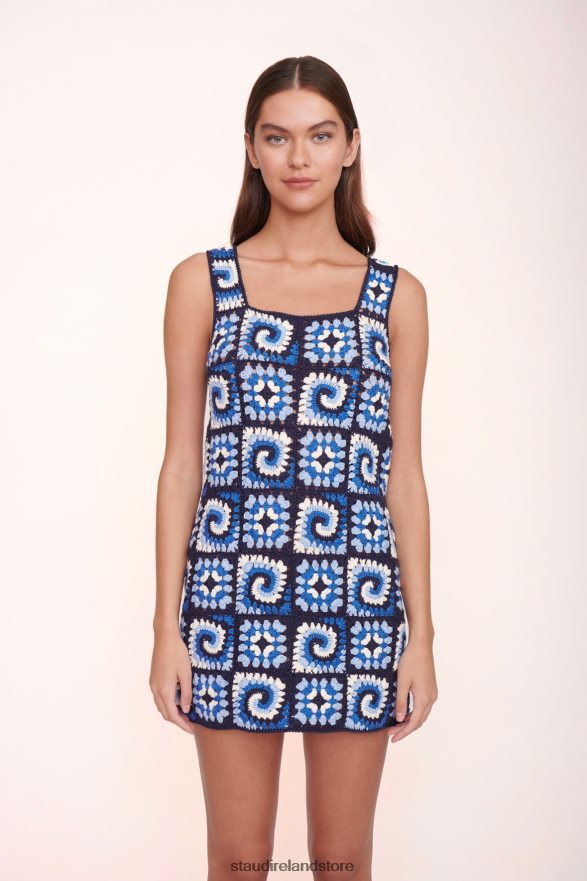 Women Clothing Acid Cobalt STAUD PSYCHEDELIC DRESS H8RLPJ240