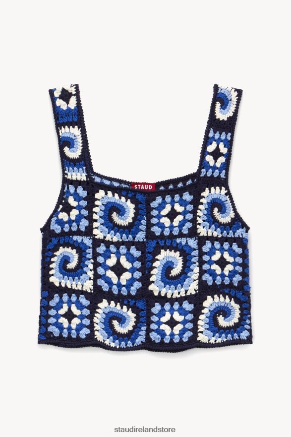 Women Clothing Acid Cobalt STAUD PSYCHEDELIC TOP H8RLPJ426