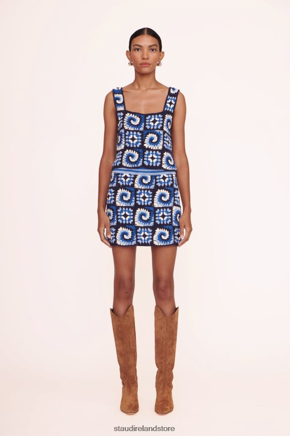 Women Clothing Acid Cobalt STAUD PSYCHEDELIC TOP H8RLPJ426