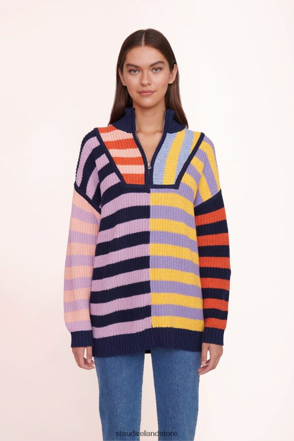 Women Clothing Acid Rainbow STAUD HAMPTON SWEATER H8RLPJ601