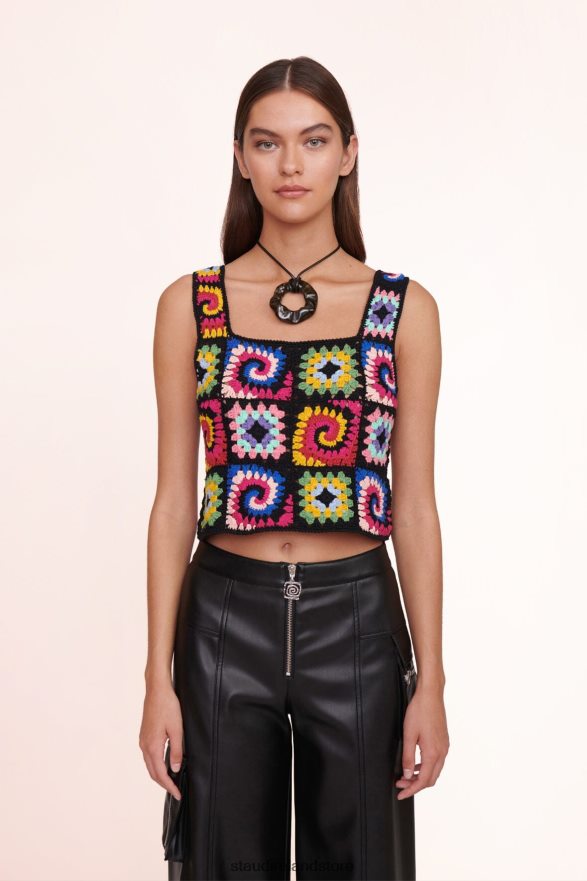 Women Clothing Acid Rainbow STAUD PSYCHEDELIC TOP H8RLPJ427
