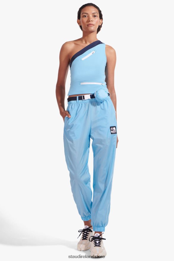 Women Clothing Alaskan Blue NB X STAUD BELTED NYLON TRACK PANT H8RLPJ561