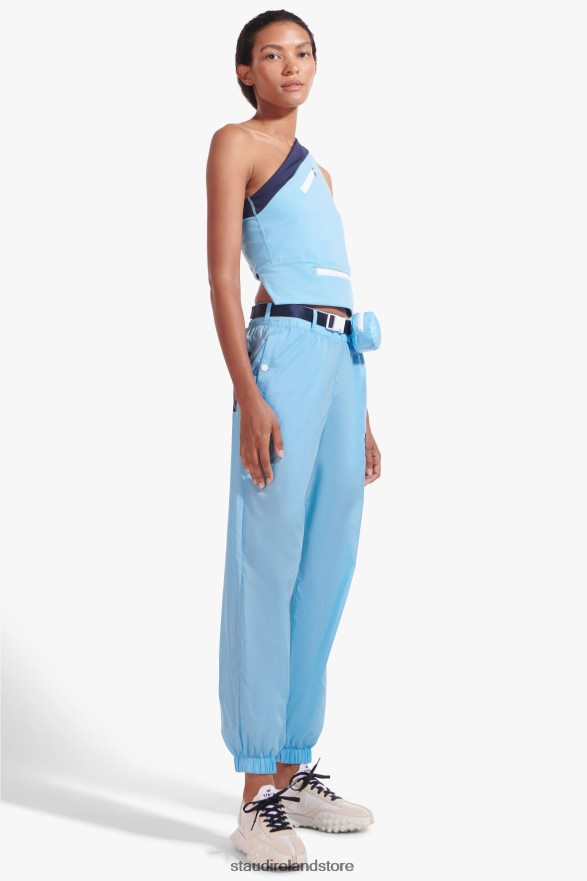 Women Clothing Alaskan Blue NB X STAUD BELTED NYLON TRACK PANT H8RLPJ561