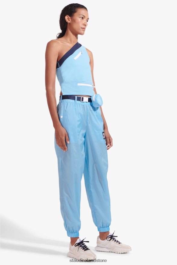 Women Clothing Alaskan Blue NB X STAUD BELTED NYLON TRACK PANT H8RLPJ561
