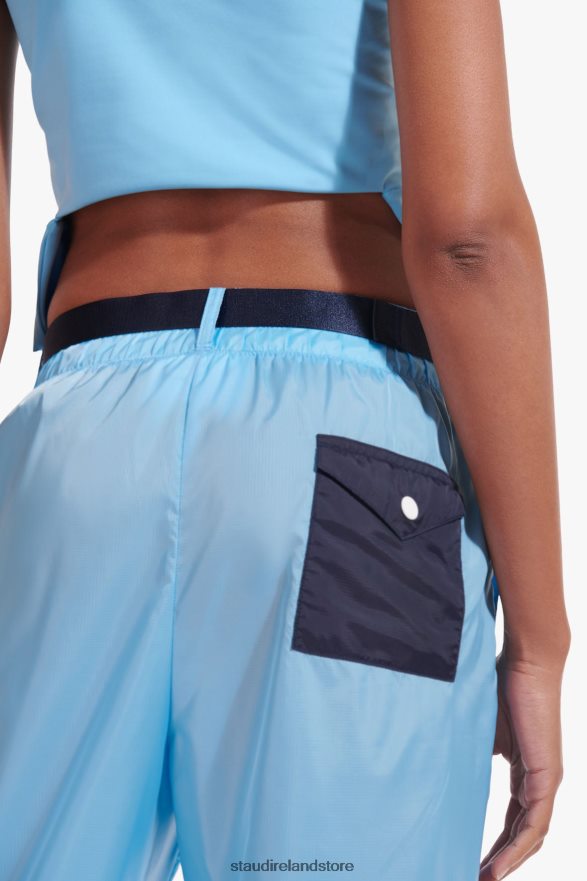 Women Clothing Alaskan Blue NB X STAUD BELTED NYLON TRACK PANT H8RLPJ561