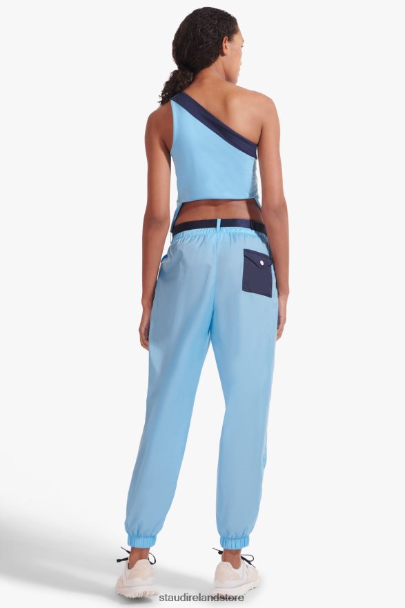 Women Clothing Alaskan Blue NB X STAUD BELTED NYLON TRACK PANT H8RLPJ561