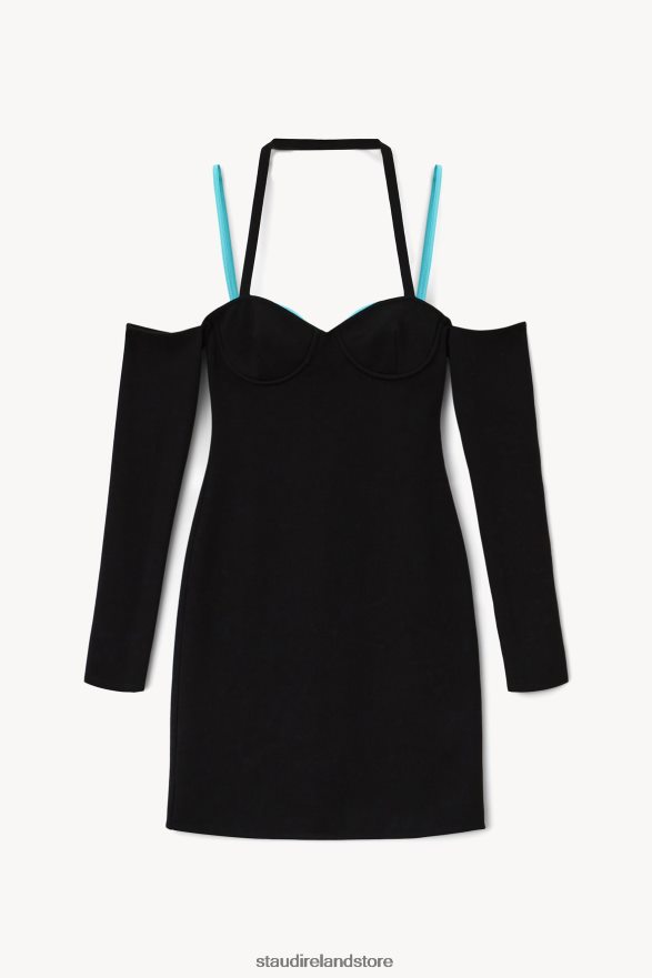 Women Clothing Black Crystal Waters STAUD GRAPHITE DRESS H8RLPJ289