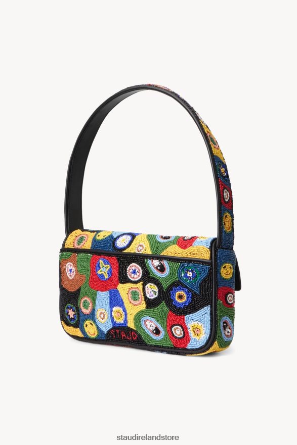 Women Clothing Black Millefiori STAUD TOMMY BEADED BAG H8RLPJ717