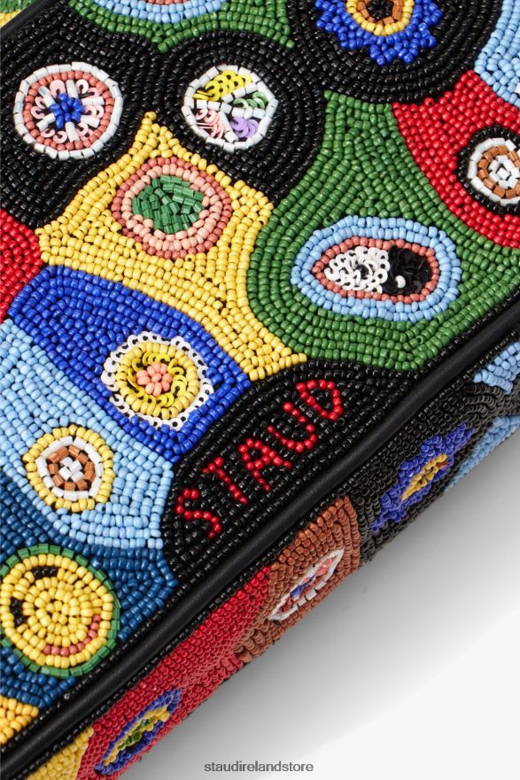 Women Clothing Black Millefiori STAUD TOMMY BEADED BAG H8RLPJ717