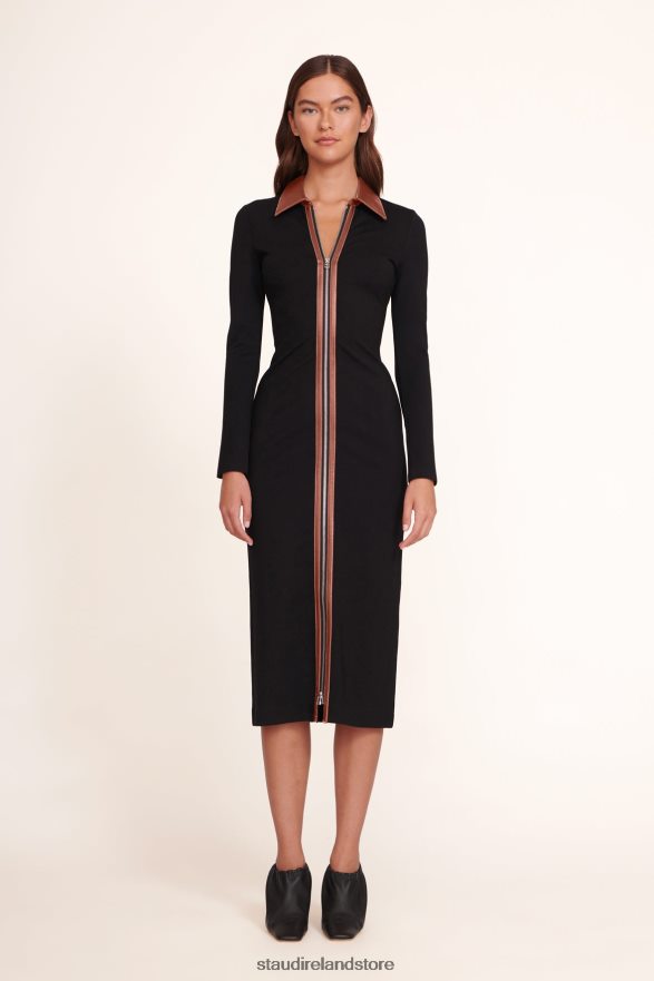 Women Clothing Black STAUD ALFRED DRESS WHISKEY H8RLPJ299