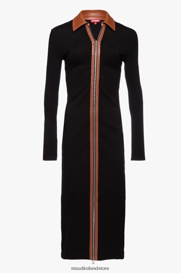 Women Clothing Black STAUD ALFRED DRESS WHISKEY H8RLPJ299