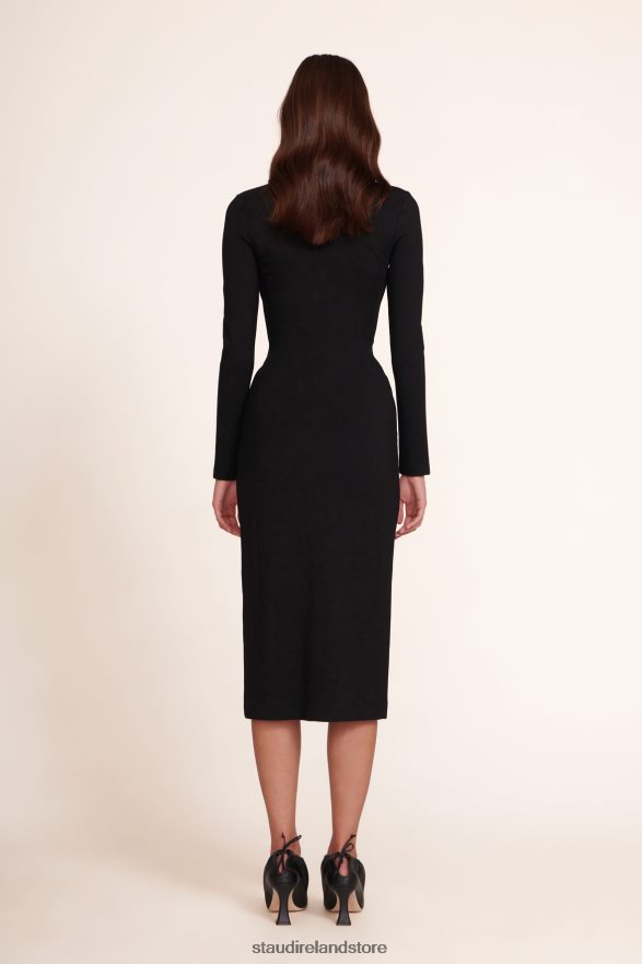 Women Clothing Black STAUD ALFRED DRESS WHISKEY H8RLPJ299