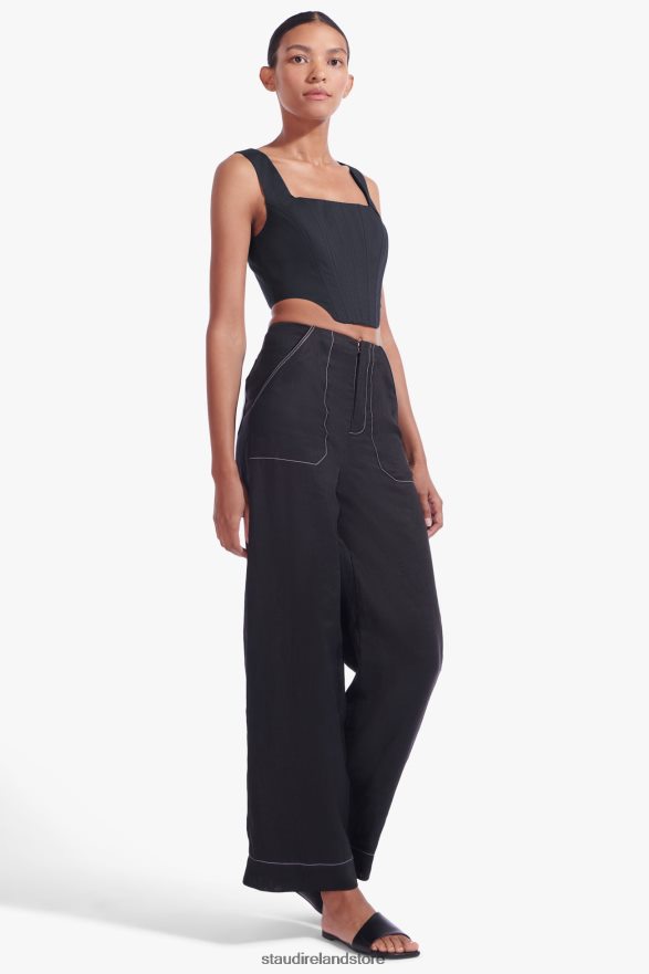 Women Clothing Black STAUD ALICE TOP H8RLPJ385
