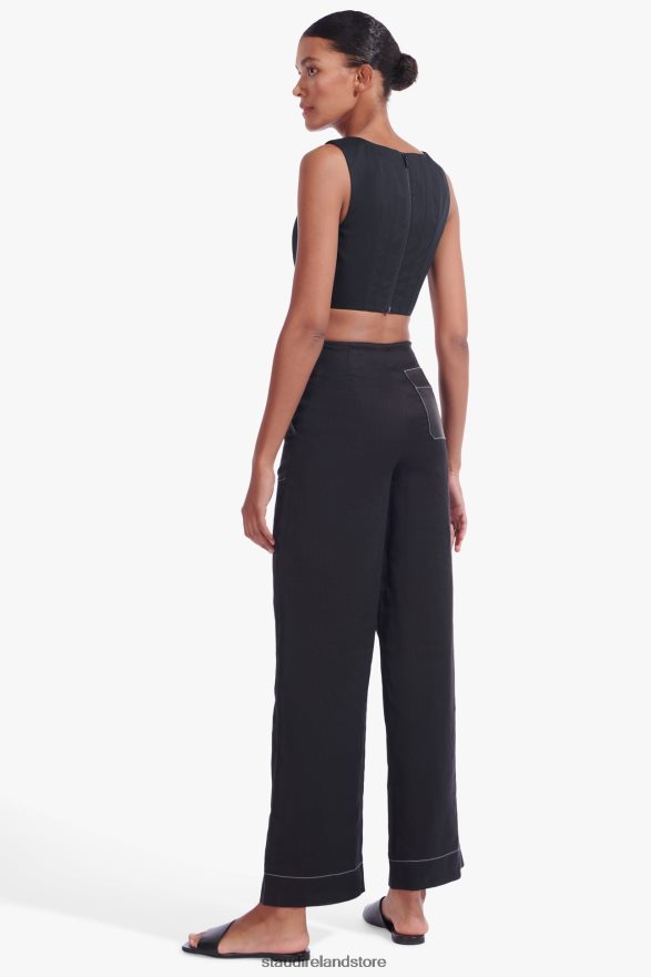 Women Clothing Black STAUD ALICE TOP H8RLPJ385