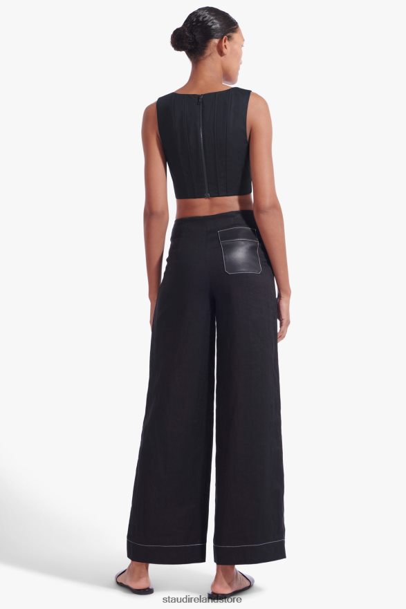 Women Clothing Black STAUD ALICE TOP H8RLPJ385
