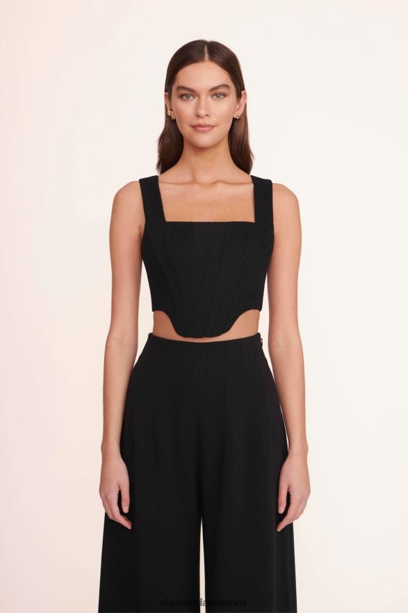 Women Clothing Black STAUD ALICE TOP TWILL H8RLPJ384