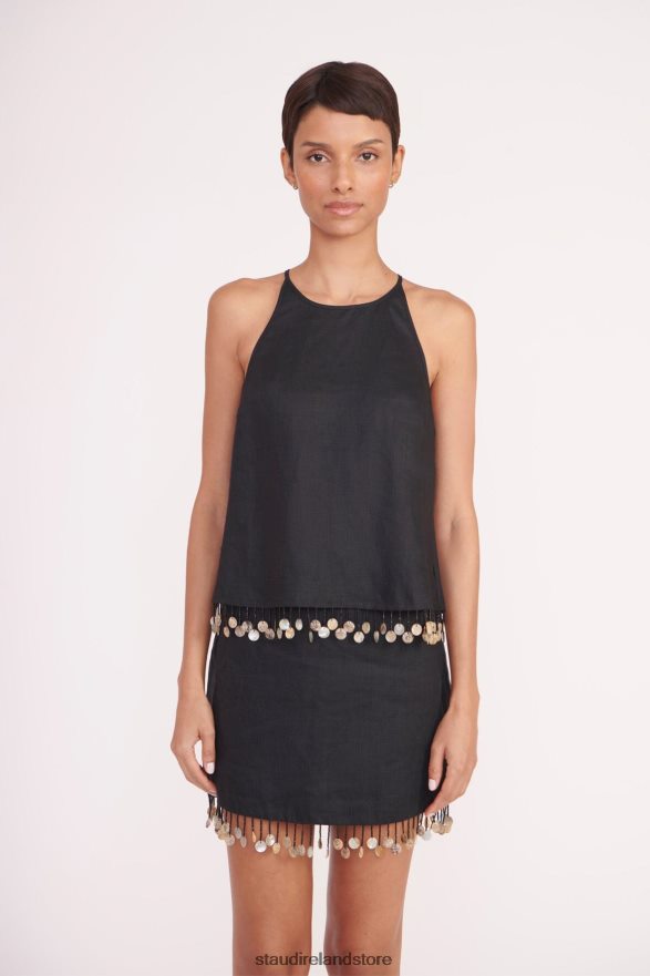 Women Clothing Black STAUD ALONDRA TOP H8RLPJ337