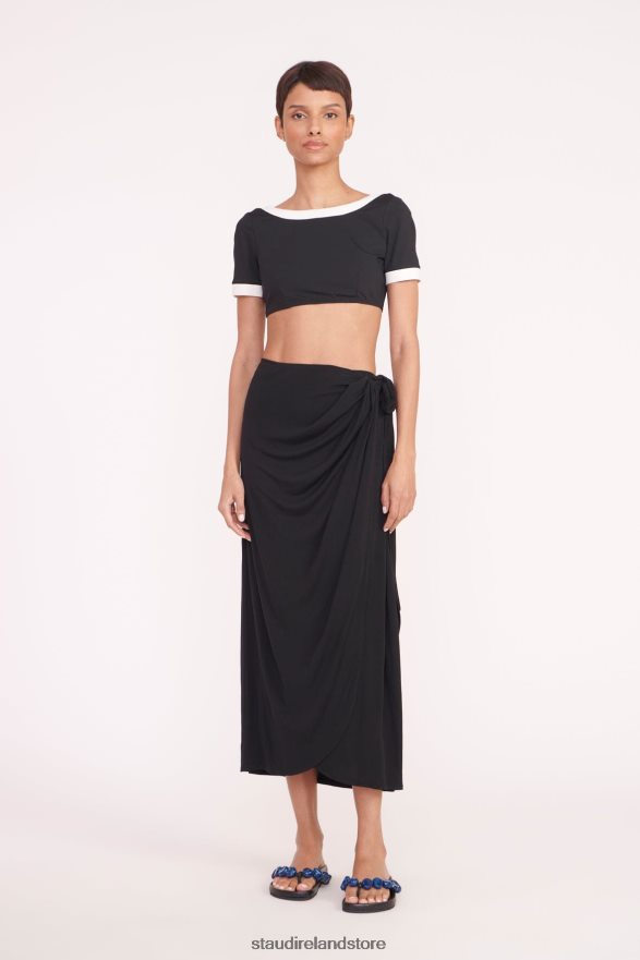 Women Clothing Black STAUD ANGELICA COVERUP SKIRT H8RLPJ641