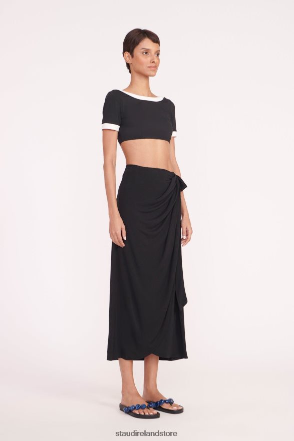 Women Clothing Black STAUD ANGELICA COVERUP SKIRT H8RLPJ641