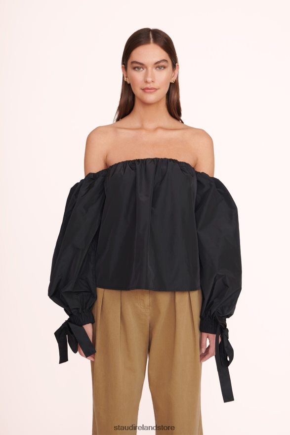 Women Clothing Black STAUD COLBY TOP H8RLPJ408