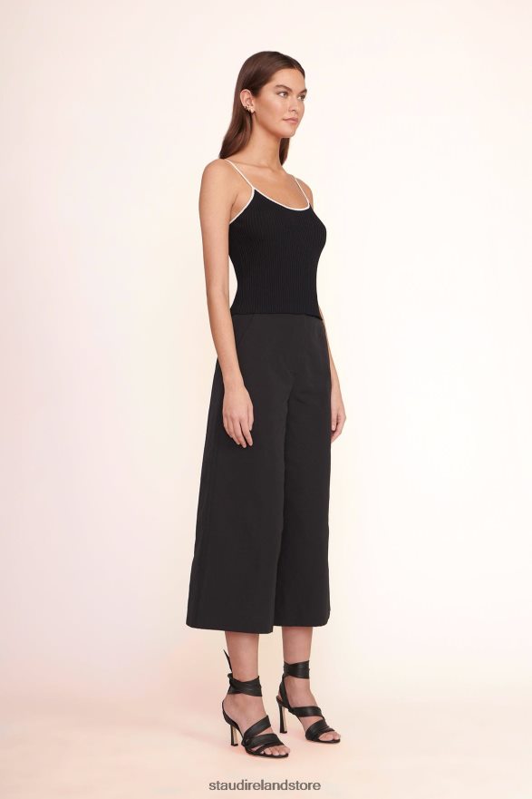 Women Clothing Black STAUD CROPPED OAK PANT H8RLPJ533