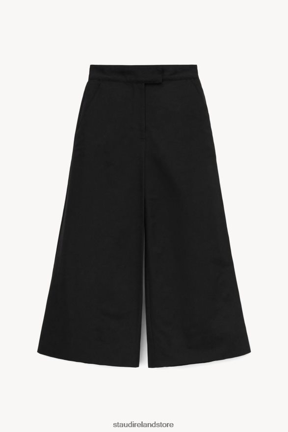 Women Clothing Black STAUD CROPPED OAK PANT H8RLPJ533