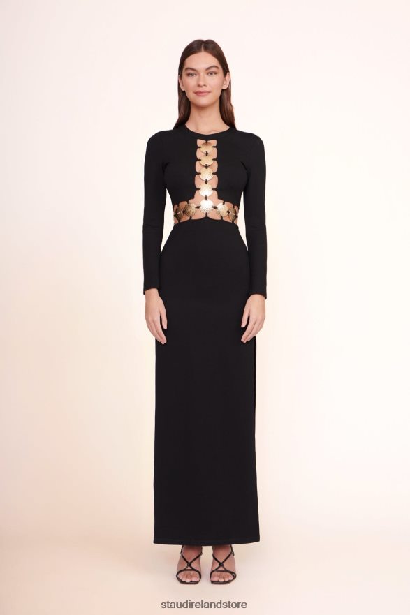 Women Clothing Black STAUD DELPHINE DRESS H8RLPJ242