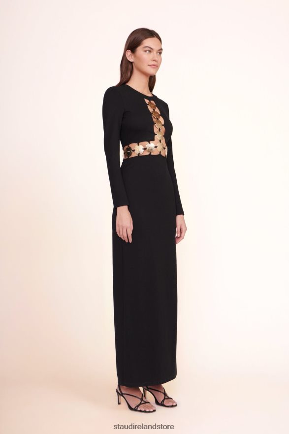 Women Clothing Black STAUD DELPHINE DRESS H8RLPJ242