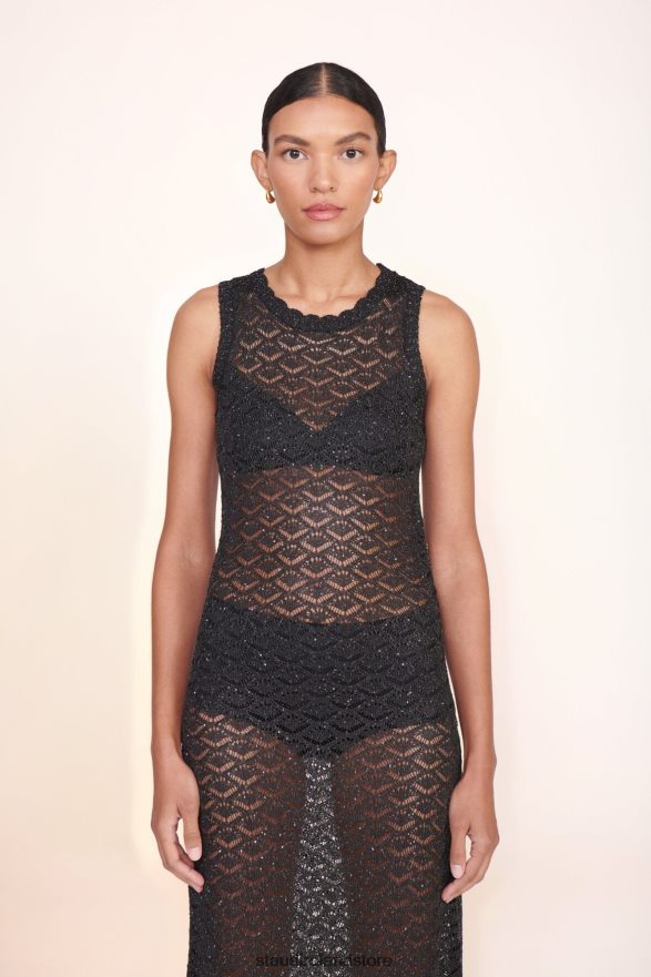 Women Clothing Black STAUD DEVAN TOP H8RLPJ418
