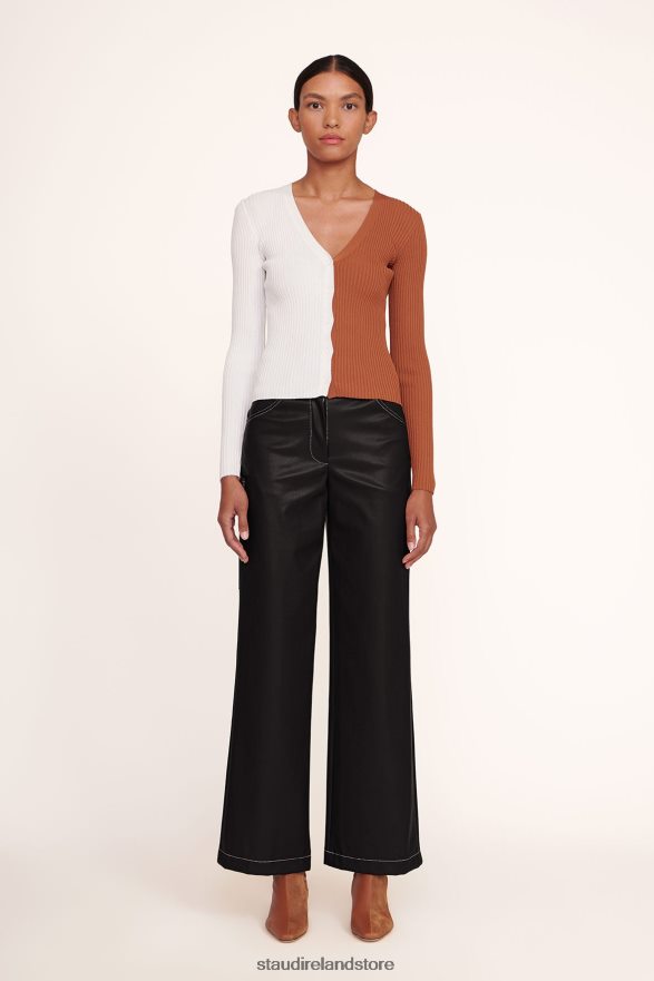 Women Clothing Black STAUD DOMINO PANT VEGAN LEATHER H8RLPJ555