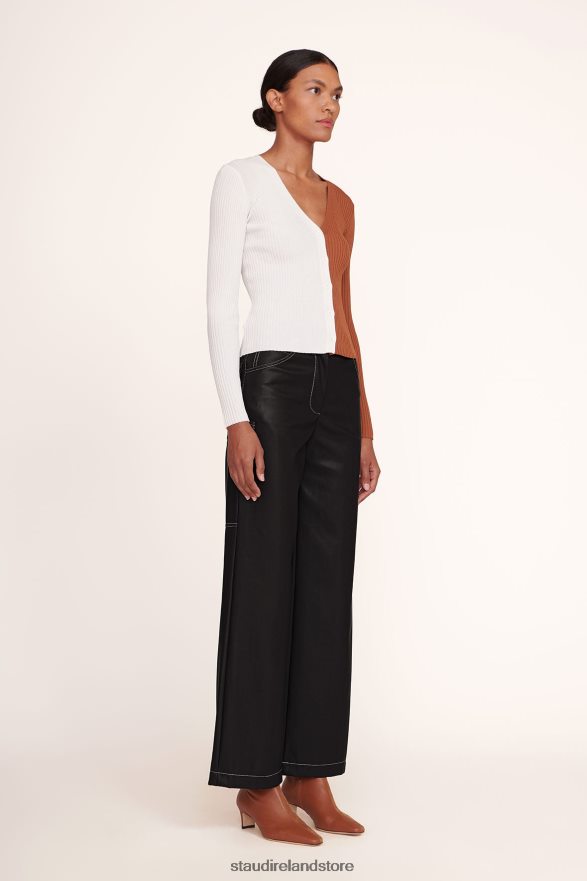 Women Clothing Black STAUD DOMINO PANT VEGAN LEATHER H8RLPJ555
