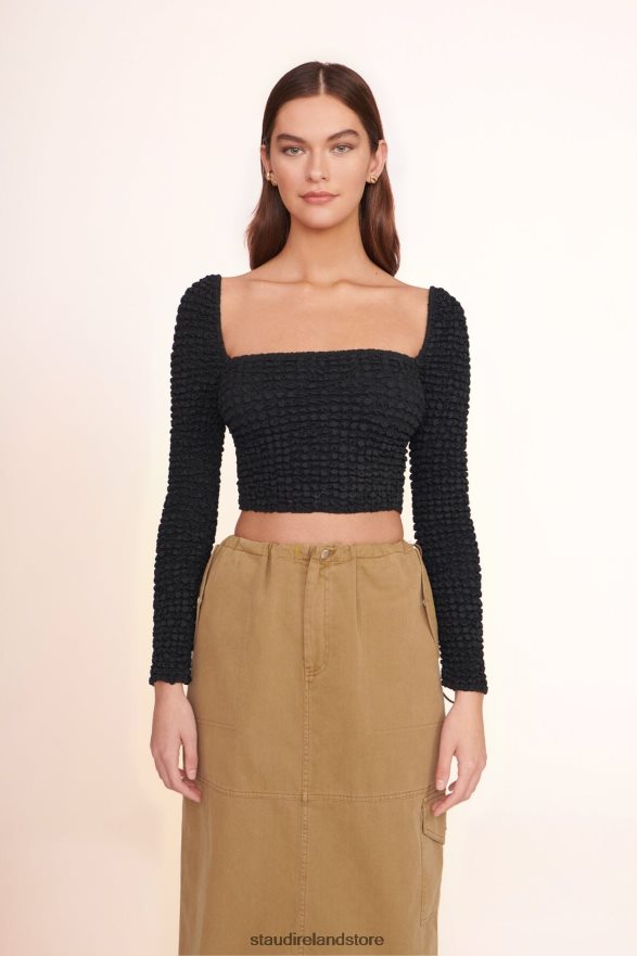 Women Clothing Black STAUD ELEANORA TOP H8RLPJ423