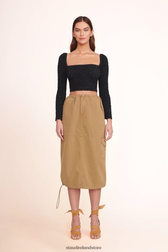 Women Clothing Black STAUD ELEANORA TOP H8RLPJ423