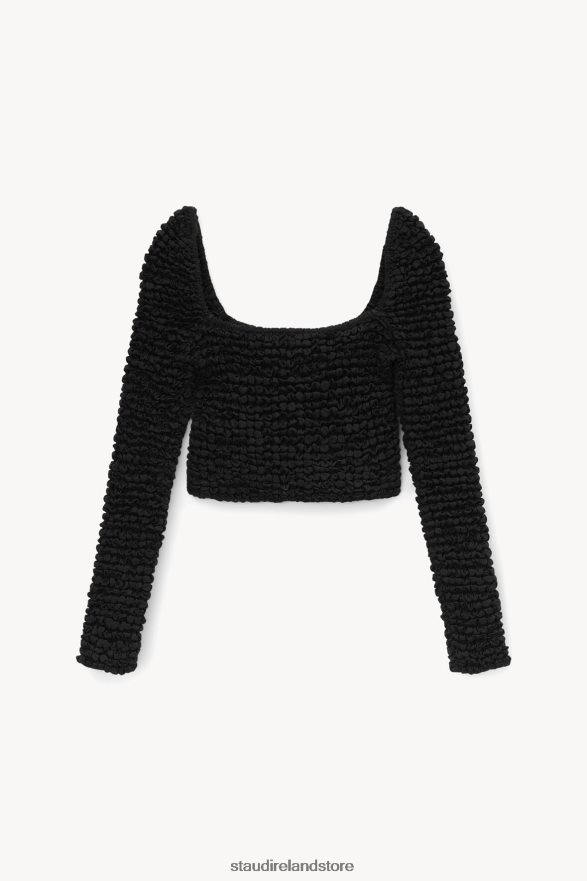 Women Clothing Black STAUD ELEANORA TOP H8RLPJ423