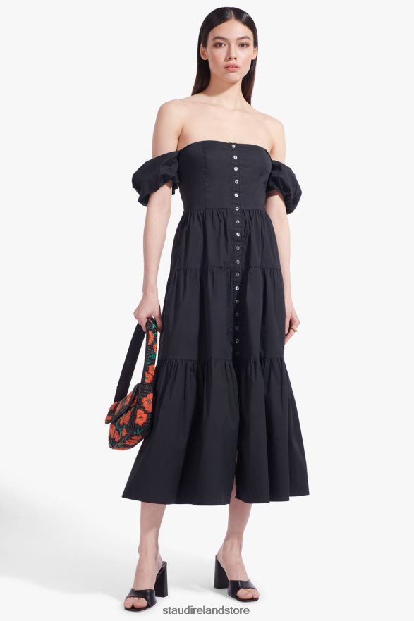 Women Clothing Black STAUD ELIO DRESS H8RLPJ312