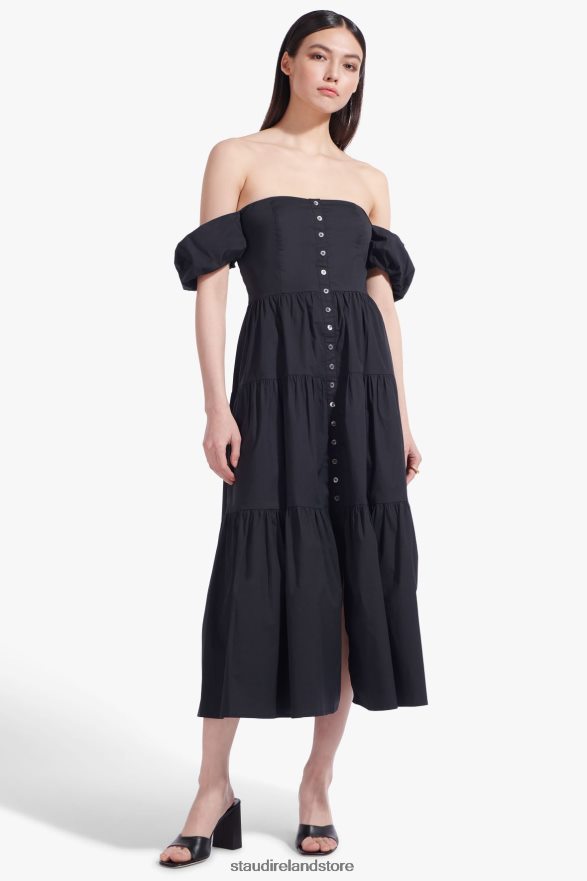 Women Clothing Black STAUD ELIO DRESS H8RLPJ312