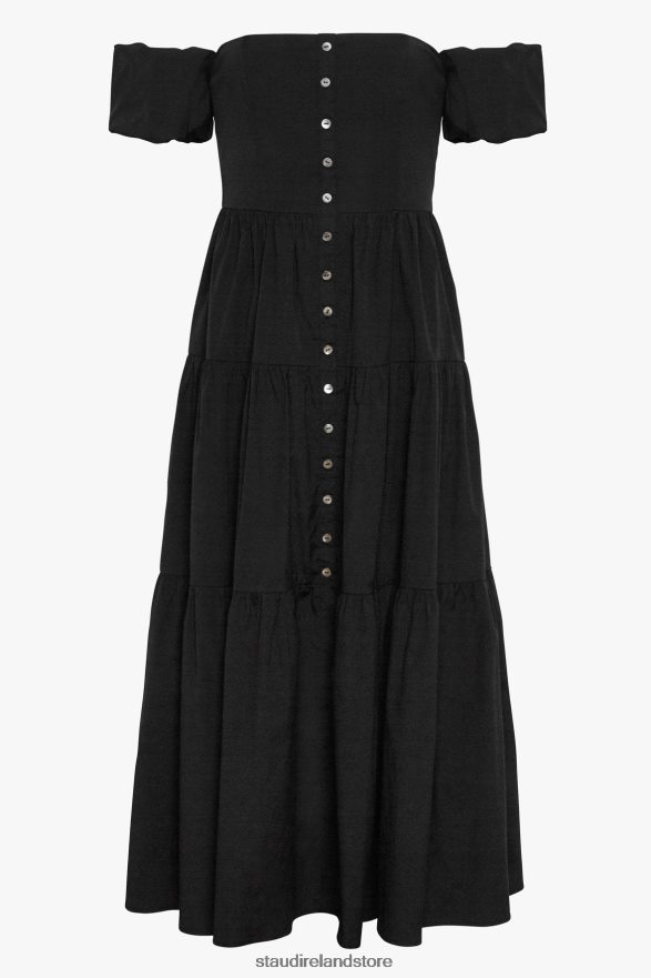Women Clothing Black STAUD ELIO DRESS H8RLPJ312