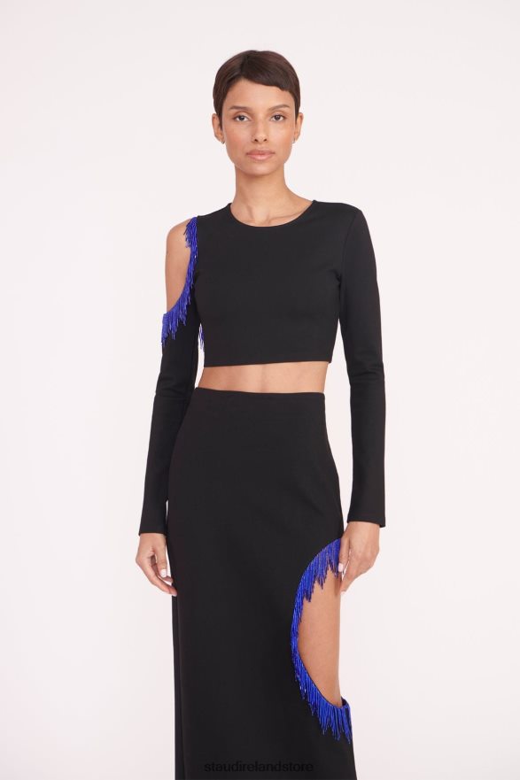 Women Clothing Black STAUD ELLEN TOP H8RLPJ321