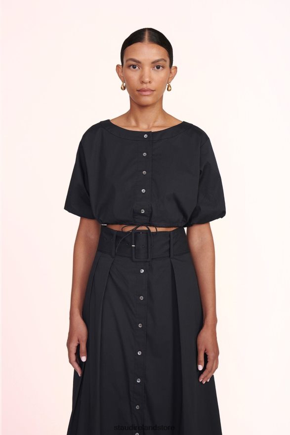 Women Clothing Black STAUD ELLINGTON TOP H8RLPJ328