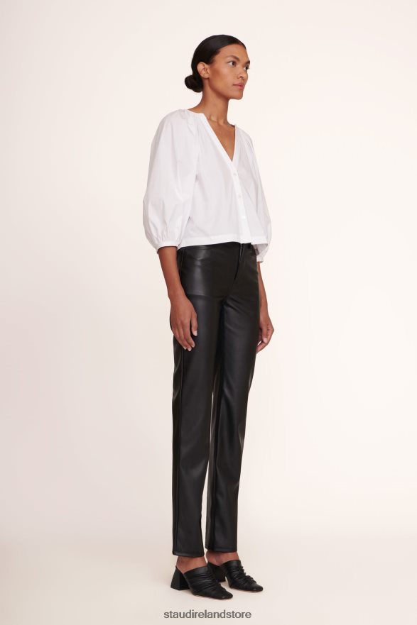 Women Clothing Black STAUD ELLIOT PANT VEGAN LEATHER H8RLPJ557