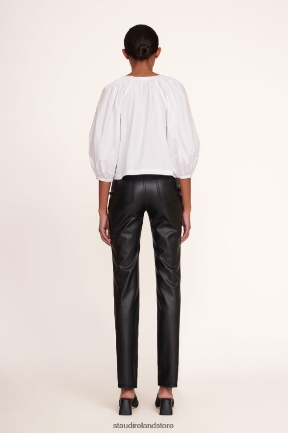 Women Clothing Black STAUD ELLIOT PANT VEGAN LEATHER H8RLPJ557