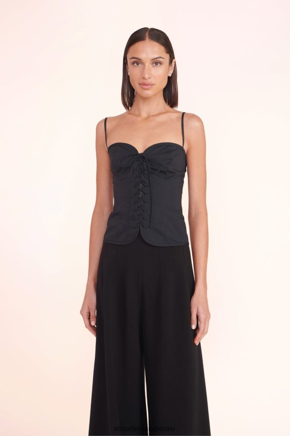 Women Clothing Black STAUD EMERY TOP H8RLPJ365