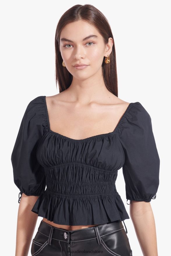 Women Clothing Black STAUD FAYE TOP H8RLPJ458